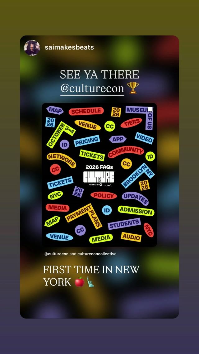 CultureCon, Sun, Oct 4 – Mon, Oct 5, Duggal Greenhouse, Brooklyn Navy Yard