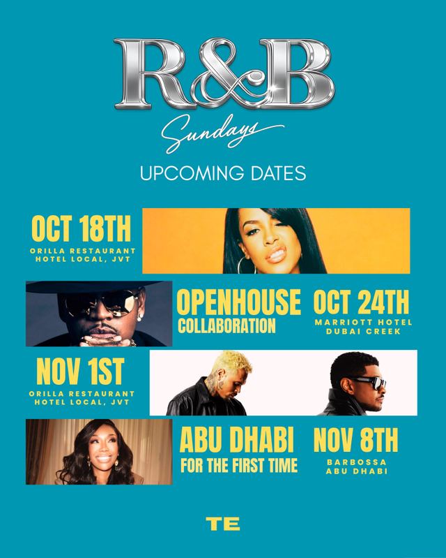 R&B Sundays, Sun, Oct 18, Orilla Restaurant, Jumeirah Village Triangle