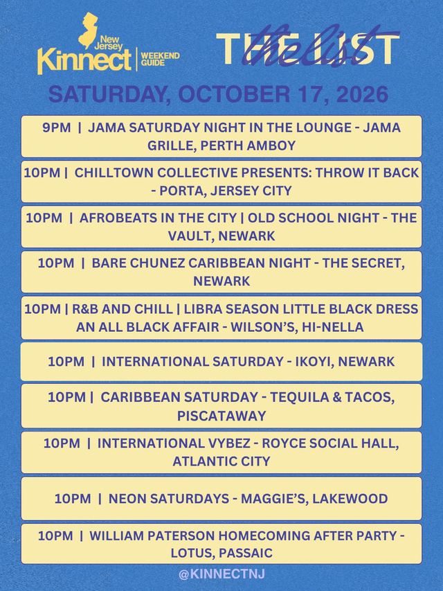 CARIBBEAN SATURDAY, Sat, Oct 17, TEQUILA & TACOS