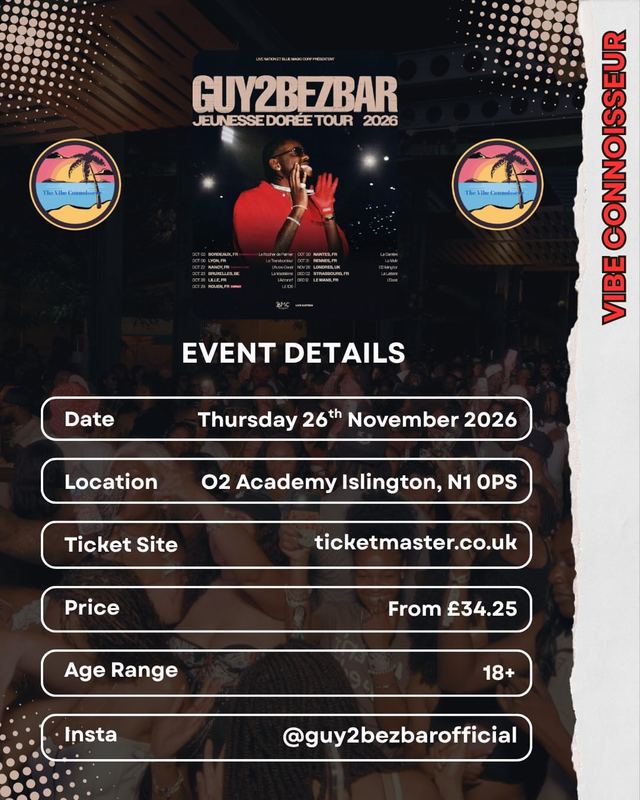 Guy2Bezbar Jeunesse Dorée Tour, Thu, Nov 26, O2 Academy Islington