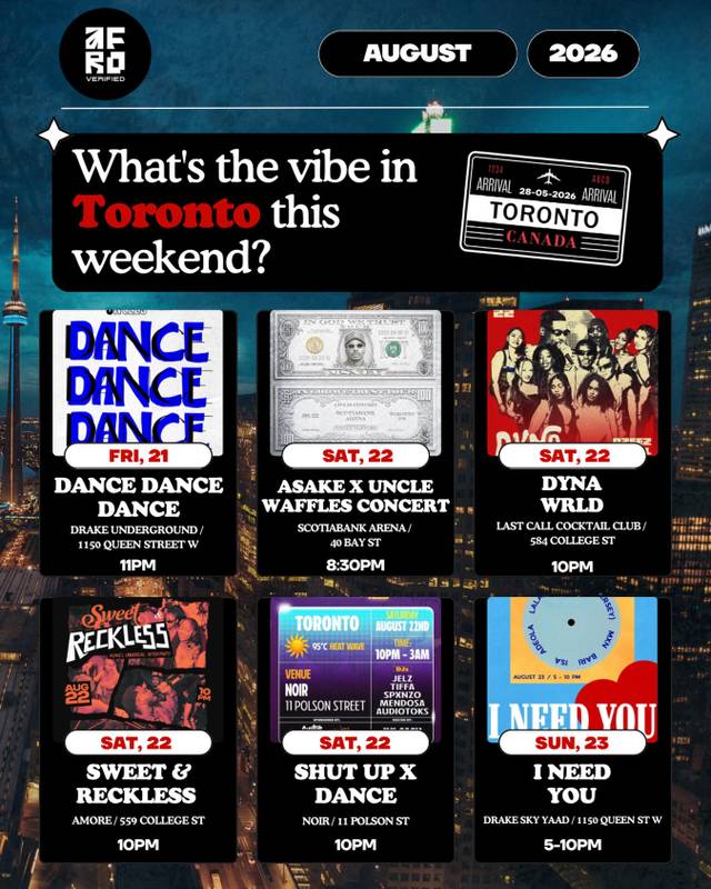 DANCE DANCE DANCE, Fri, Aug 21, DRAKE UNDERGROUND, Old Toronto