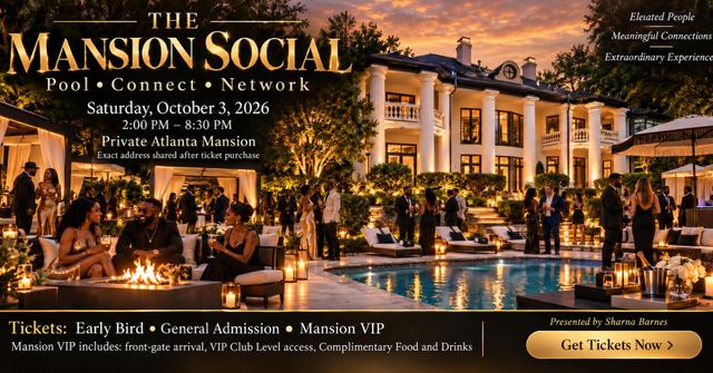 The Mansion Social, Sat, Oct 3, Private Atlanta Mansion