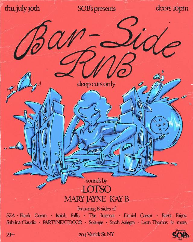 Bar-Side RNB, Thu, Jul 30, Sob's, Greenwich Village