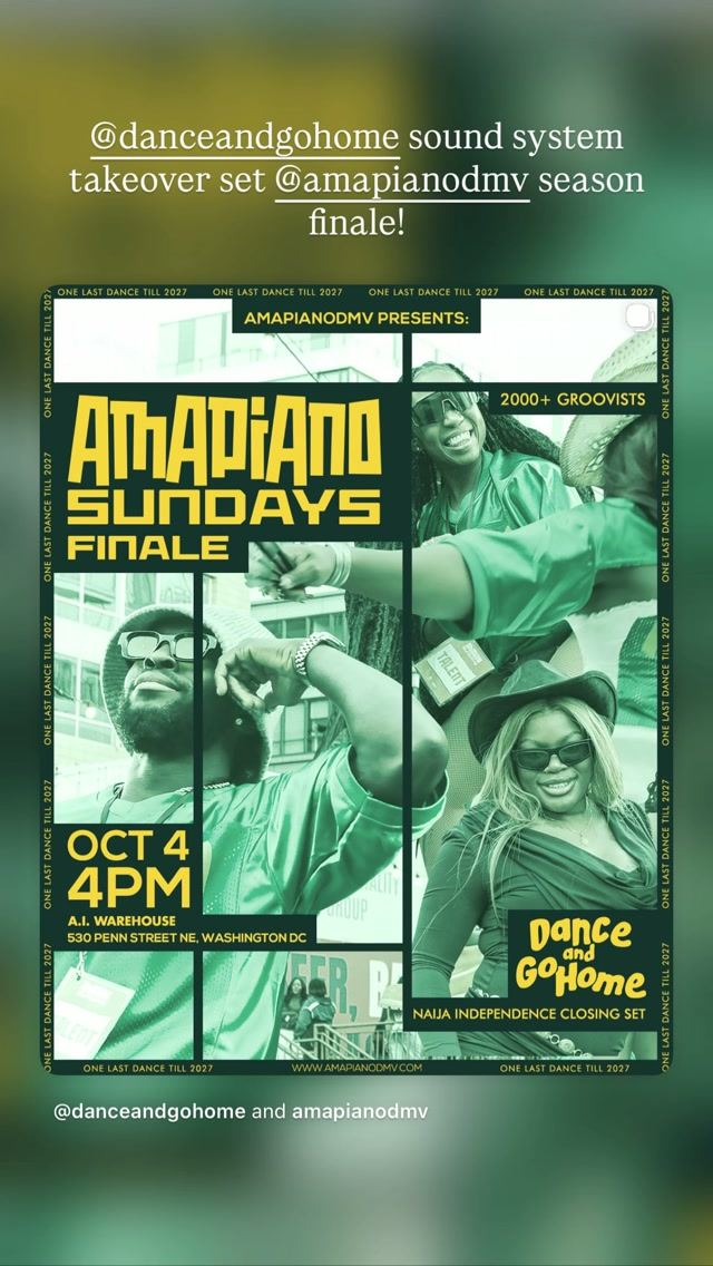 AMAPIANO SUNDAYS FINALE, Sun, Oct 4, AJ WAREHOUSE, Ivy City